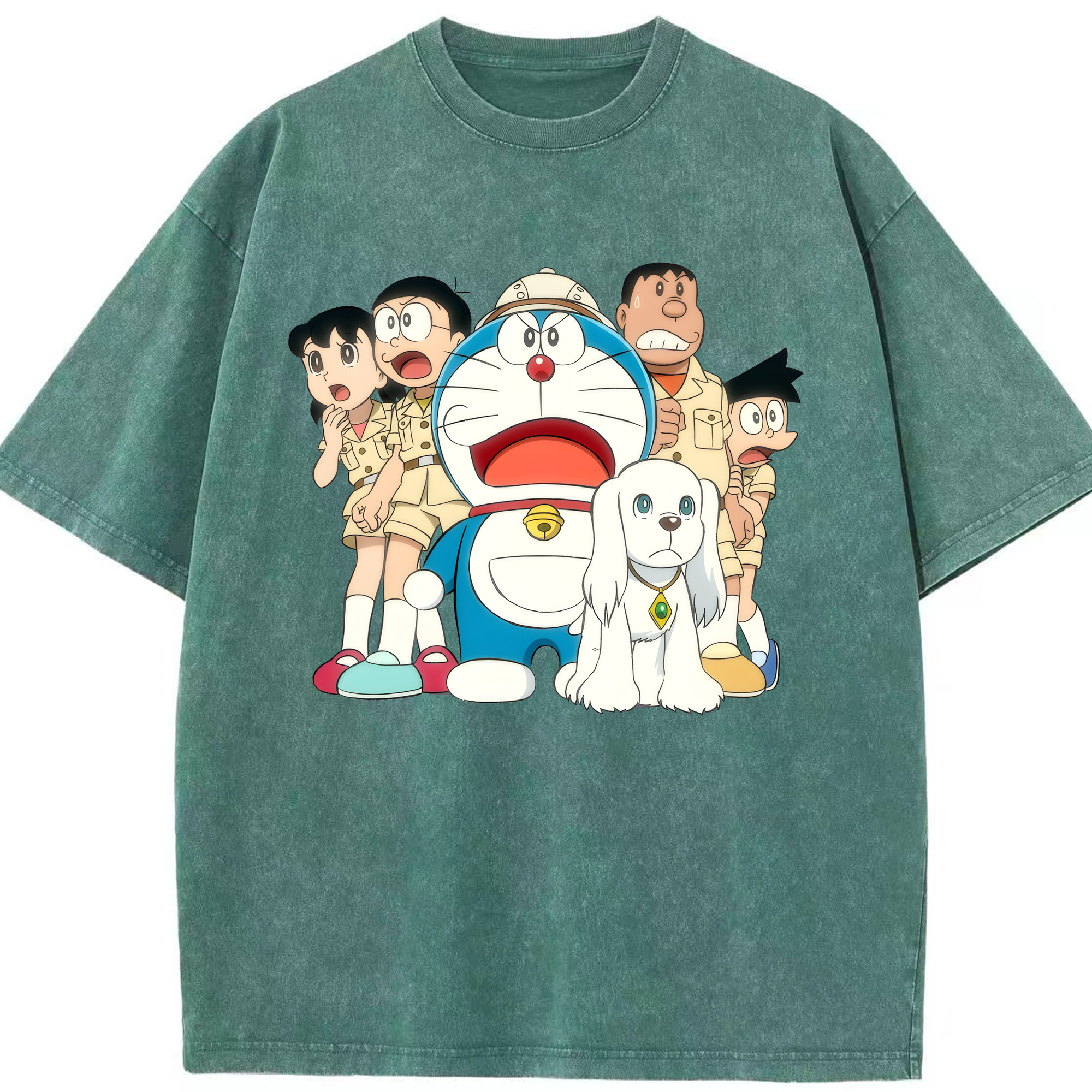 （画像用） ドラえもん Doraemon 綿100% ヴィンテージ風 半袖Tシャツ（フロントプリント）